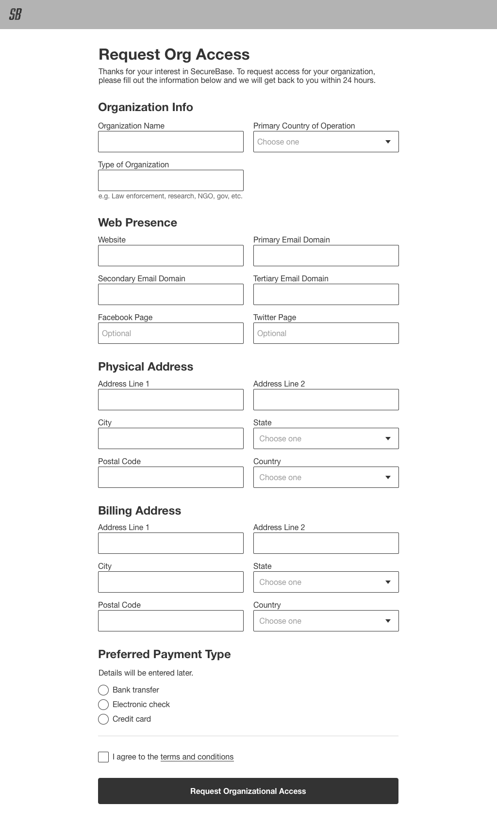 request access form problem